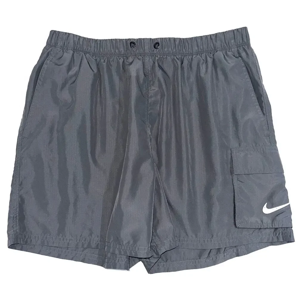 Nike Men’s Dark Grey Packable Cargo Pocket Volley Swim Shorts Size Large